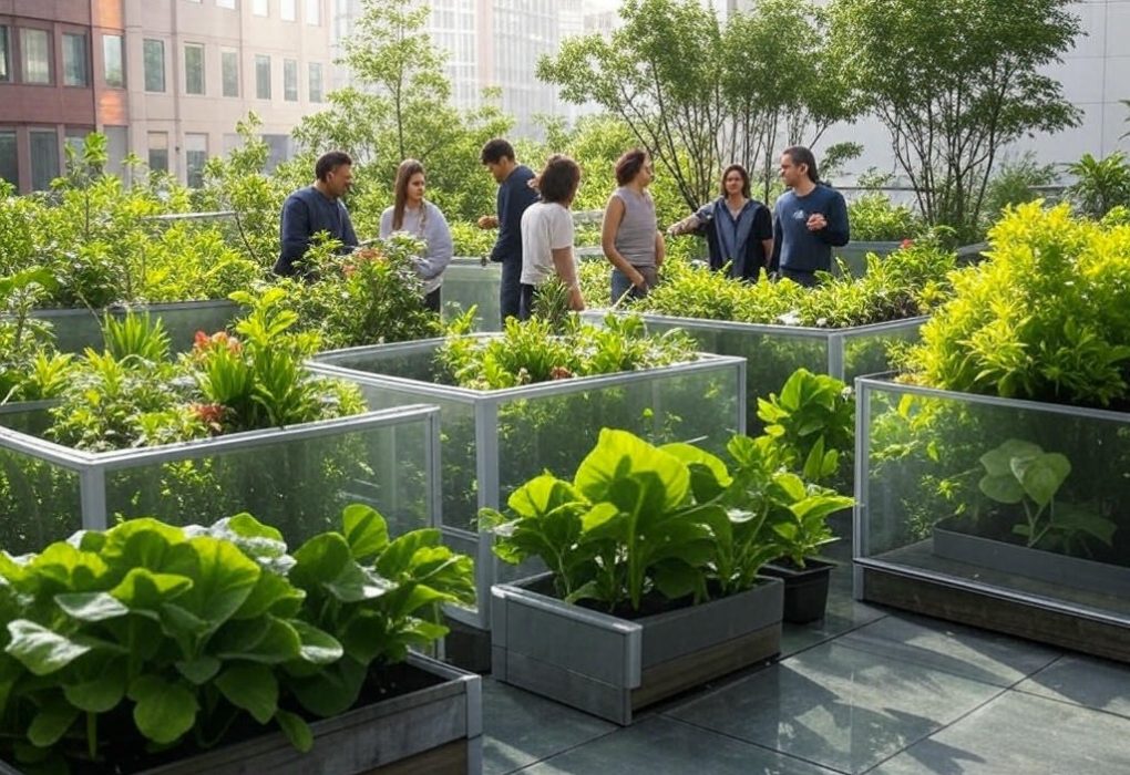 Jardim de chao de vidro