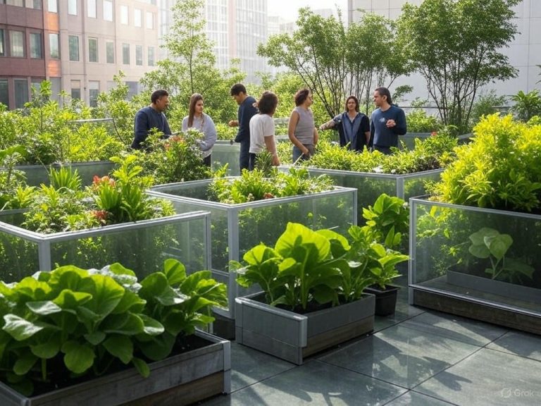 Jardim de chao de vidro